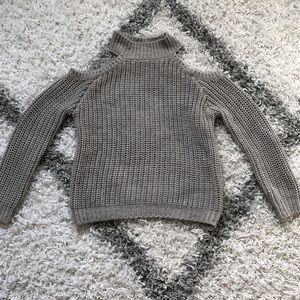 Grey Cutout Sweater